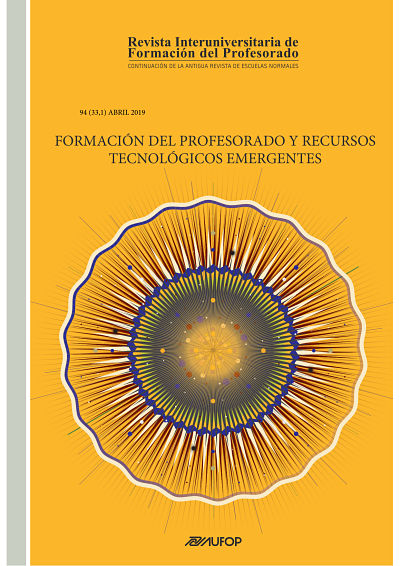 Revista Interuniversitaria de Formación del Profesorado. Vol. 33 Número 1 (2019)