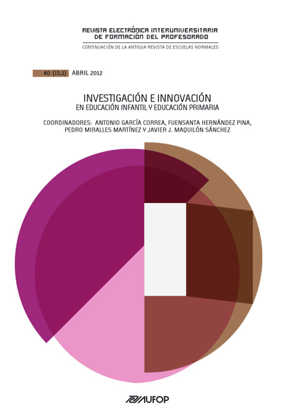 Revista Electrónica Interuniversitaria de Formación del Profesorado. Vol. 15 Número 1 (2012)